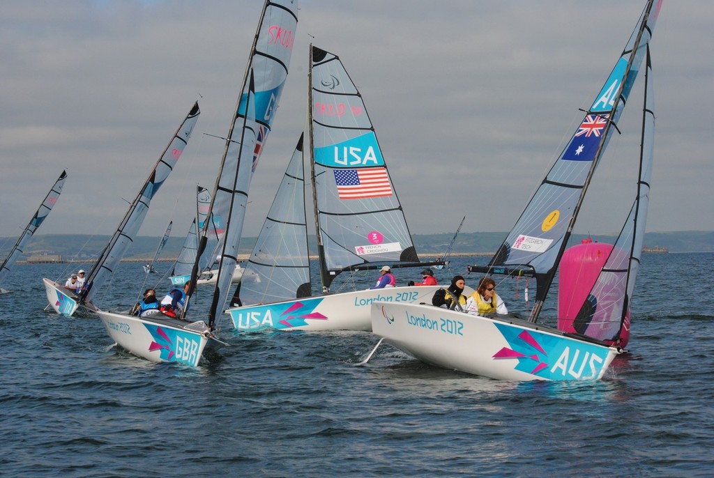 SKUD 18 racing on Day 4 of the 2012 Paralympics at Portland © David Staley - IFDS 